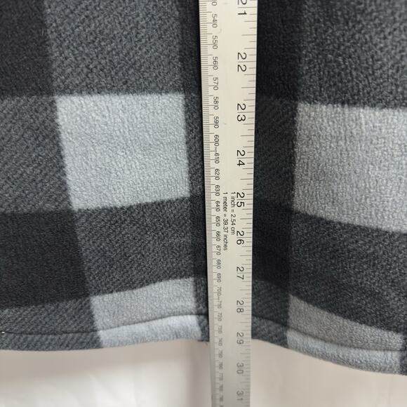 Member's Mark Men's Sherpa Lined Shacket Size Small Grey Buffalo Plaid - Picture 4 of 10